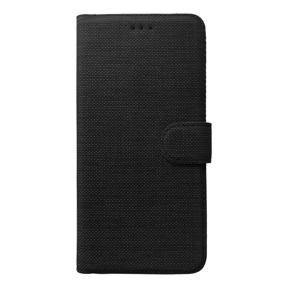 CaseUp Samsung Galaxy A32 4G Kılıf Kumaş Desenli Cüzdanlı Siyah 2